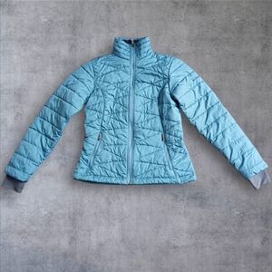 Columbia Omni Heat Women's Teal Blue Grey Quilted Jacket Size Small